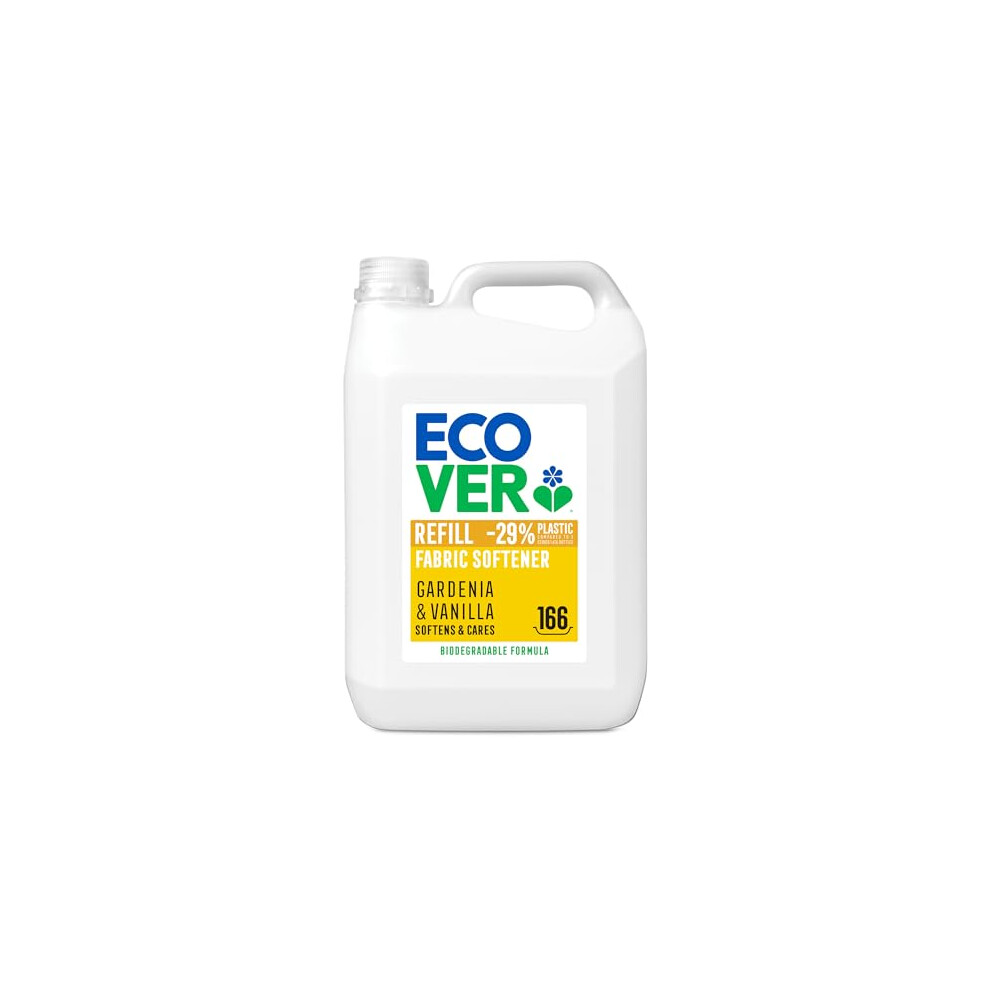 Ecover Fabric Softener Refill, Gardenia & Vanilla, 5L