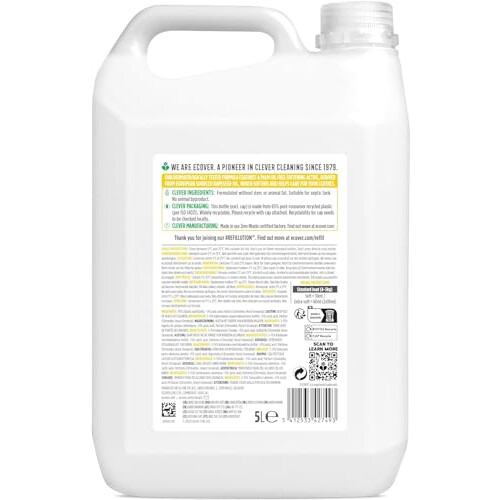 Ecover Fabric Softener Refill, Gardenia & Vanilla, 5L 1