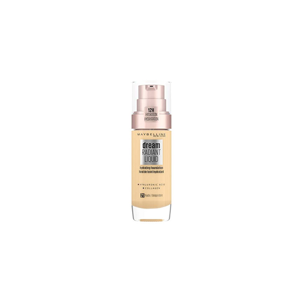 Photos - Foundation & Concealer Maybelline Foundation, Dream Radiant Liquid Hydrating Foundation with Hyaluronic Acid and Collagen - Lightweight, Medium Coverage Up to 