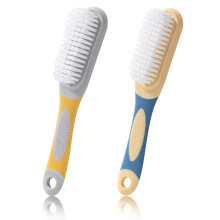 Shoe Brush, 2Pcs Shoes Scrubbing Cleaning Brush with Handle, Soft-Bristled Cleaning Shoe Brushes Clothing Brush Cleaning Tool Multifunctional Cleaning