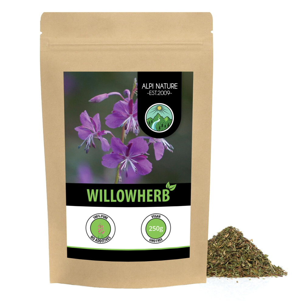 Willow herb tea with small flowers (250g), Fireweed cut, gently dried, 100% pure and natural for the preparation of tea, willowherb tea, herbal tea