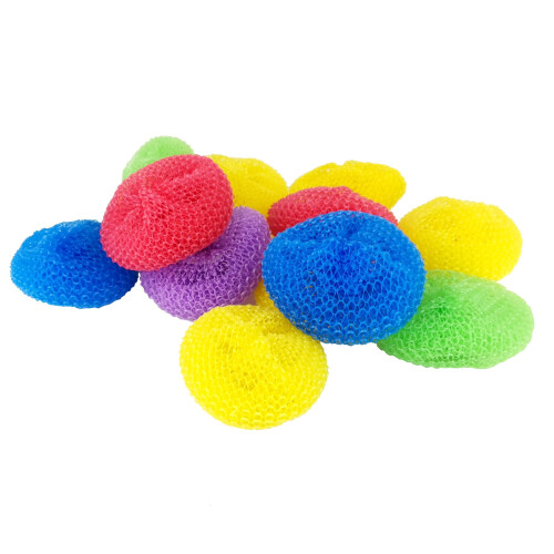 Plastic Scourer 12 Pieces - Scraper Sponge Pot Cleaner 1