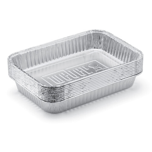 Weber 6415 Drip Pans 10-Piece, Small, Silver