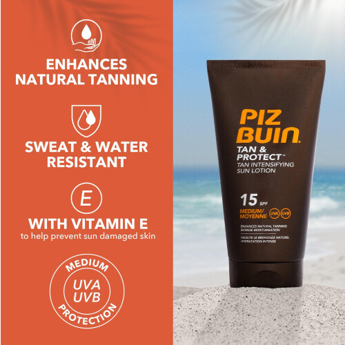 Piz Buin Tan and Protect Tan Intensifying Lotion SPF 15, 150 ml 1