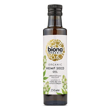 Organic Hemp Seed Oil 250ml - Cold-pressed & Unrefined - Source of Omega 3, Omega 6 & Vitamin D - Ideal for Soups, Salads & Hair, Skin & Nail Health -