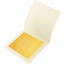10 Edible Gold Leaf, 4.33 cm/1.7" x 4.33 cm/1.7", Gold Leaf Edible for Cakes, Desserts, Chocolate, Art and Craft, Face Masks and Nail Art