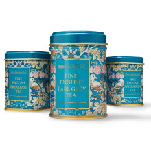 3x Song Thrush and Berries Mini Tea Tins - English Breakfast, Earl Grey and English Afternoon