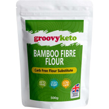 Bamboo Fibre Fiber Flour by Groovy Keto | 500g | Alternatve Low Carb Flour for Baking | Great for Keto King Bread | Victoria's Kitchen | Made in EU