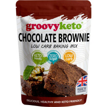 Chocolate Brownie Mix | Low Carb | Keto Friendly | Sugar Free | Only 0.8g Net Carbs Per Brownie | Keto Baking Mix, Diabetic Friendly - 240g Pouch