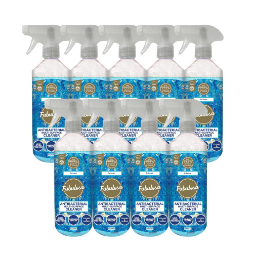 Fabulosa Antibacterial Disinfectant Spray, All Purpose Multi Surface Cleaner, 500ml, 9 pack, Intense