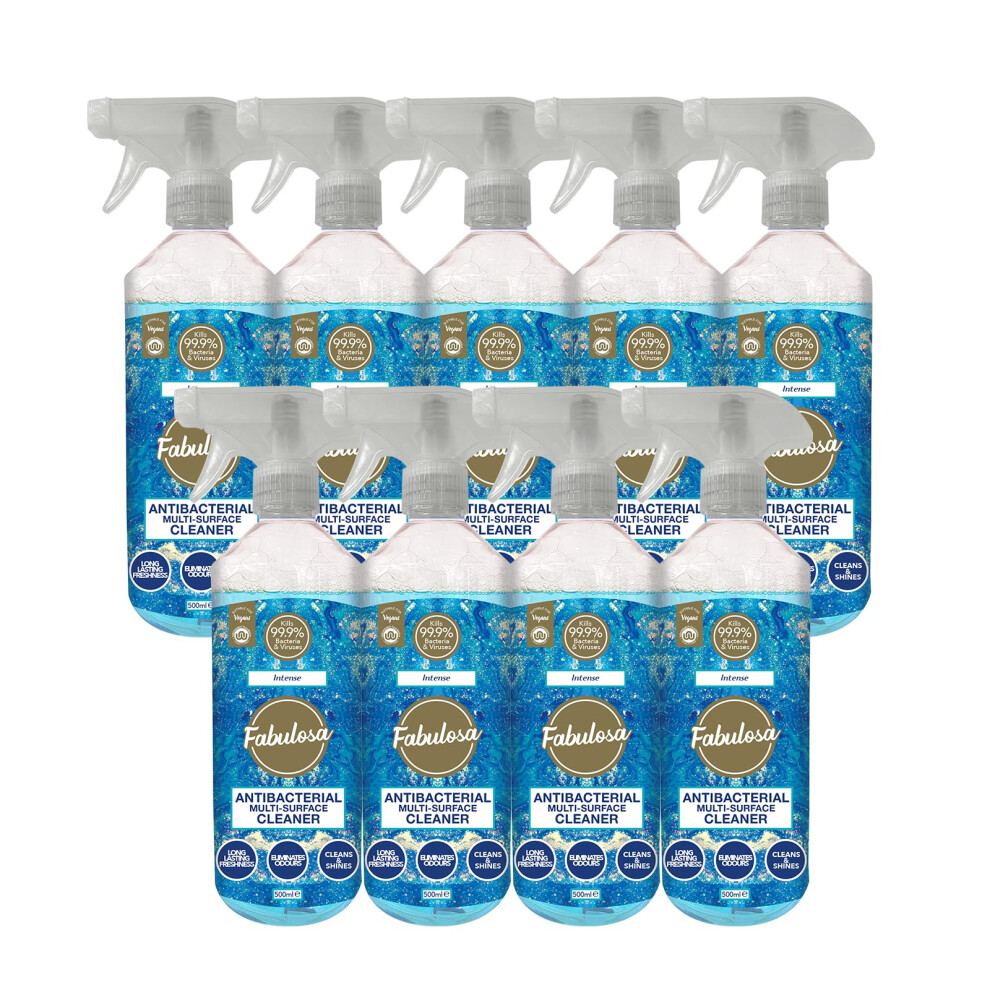 Antibacterial Disinfectant Spray, All Purpose Multi Surface Cleaner, 500ml, 9 pack, Intense