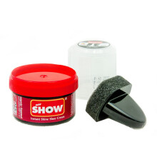 Burgundy Instant Shine Shoe Polish Cream with Sponge for Shoes Boots Bags - Unisex 50ml 1 Unit Polish Cream - Leather Nourishment and Conditioner -