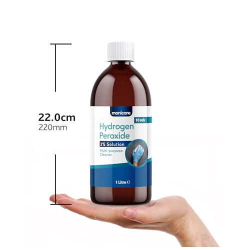 Hydrogen Peroxide 3% - 1 Litre, 10 Vols, Clear 2