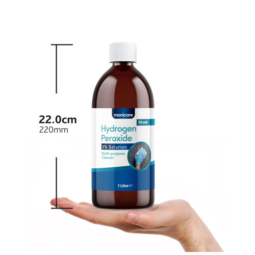 Hydrogen Peroxide 3% - 1 Litre, 10 Vols, Clear 1