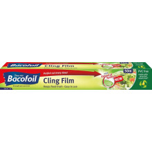 PVC Free Cling Film with Curved Blade Easy Cut Easy to Use BPA Free 100% Recyclable Perfect for Food Wrapping Freezing and Keeps Food Fresh – 32.5cm