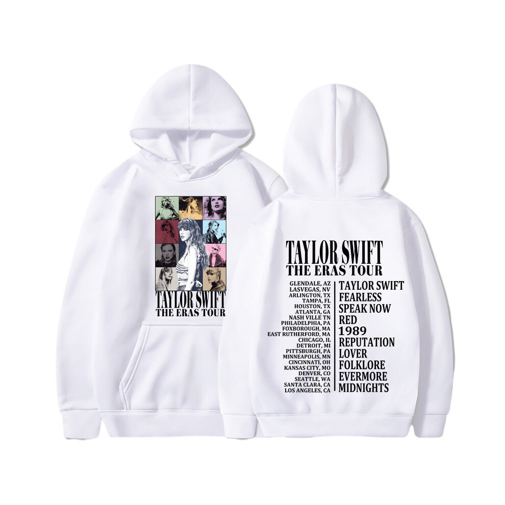 (white, S) Unisex Taylor Swift The Eras Tour Hoodies Hooded Sweatshirt Pullover Tops Casual Blouses