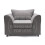 (Grey, Armchair) Casper Chenille Fabric Corner Sofa Range 1