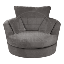 (Grey, Swivel Chair) Casper Chenille Fabric Corner Sofa Range
