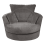 (Grey, Swivel Chair) Casper Chenille Fabric Corner Sofa Range 1