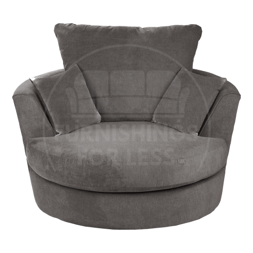 (Grey, Swivel Chair) Casper Chenille Fabric Corner Sofa Range