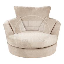 (Cream, Swivel Chair) Casper Chenille Fabric Corner Sofa Range