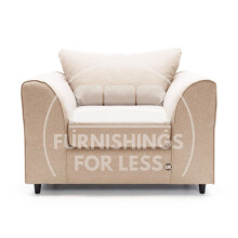 (Cream, Armchair) Casper Chenille Fabric Corner Sofa Range