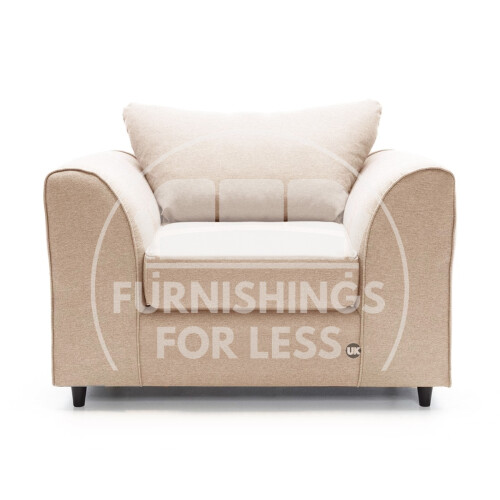 (Cream, Armchair) Casper Chenille Fabric Corner Sofa Range