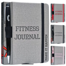 – A6 Pocket Fitness Journal – Set 15 Goals, Track 93 Workouts, Measure Progress & Log 24 Personal Records – Sweatproof Design, Daily Planner &