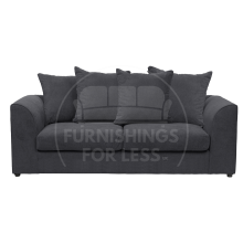 (Black, 3 Seater) Casper Chenille Fabric Corner Sofa Range