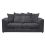 (Black, 3 Seater) Casper Chenille Fabric Corner Sofa Range 1