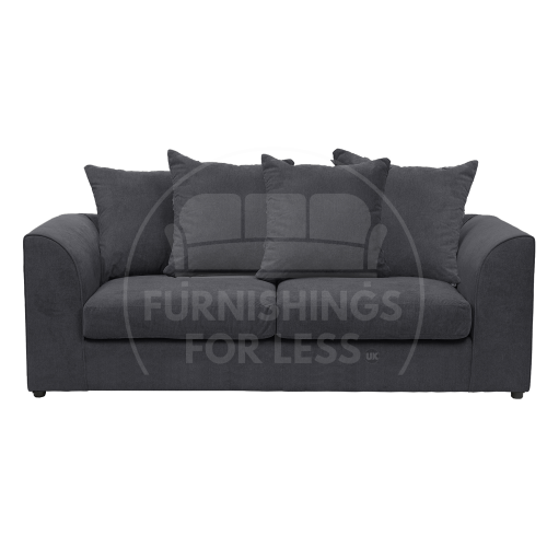 (Black, 3 Seater) Casper Chenille Fabric Corner Sofa Range