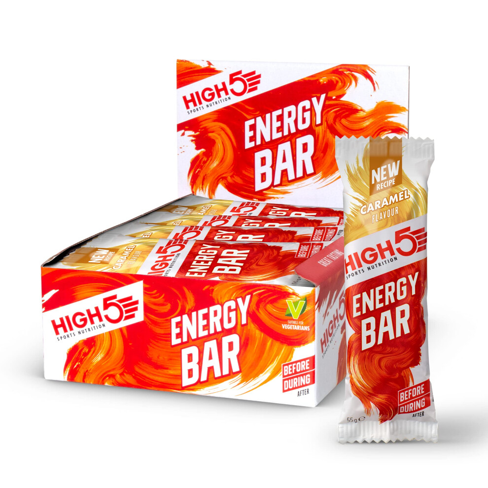 High5 Energy Bar - Real Fruits Soft Bar - No Artificial Sweeteners (Caramel, 12 X 55G)