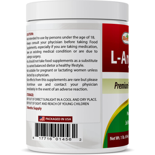 Best Naturals, L-Arginin, 1 Pfund (454 g) 2