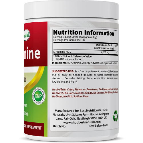 Best Naturals, L-Arginin, 1 Pfund (454 g) 1