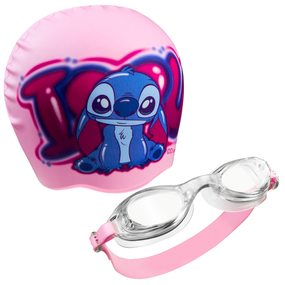 Stitch Swimming Cap and Goggles