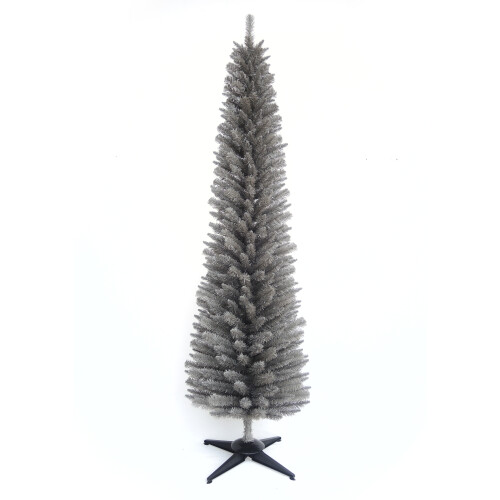 Snow Time Snowtime 180cm 6ft Slim Pencil Grey Christmas Tree