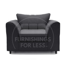(Black, Armchair) Casper Chenille Fabric Corner Sofa Range