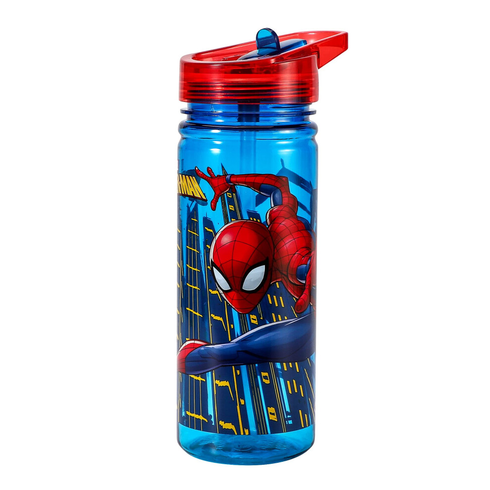 Zawadi Global Spiderman 580Ml Water Bottle For Kids School Drinks Bottle Made Of Durable Ecozen Reusable Bpa Free