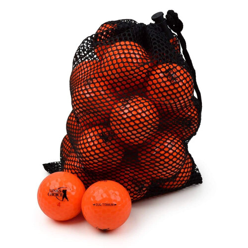24 Orange Coloured Golf Balls 1