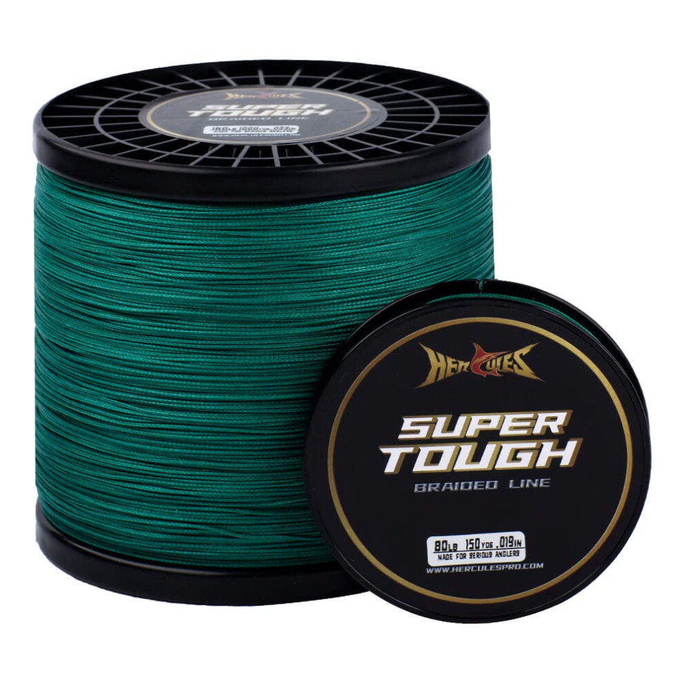 Super Tough Braided Fishing Line 500 Yards Braid Fishing Line 20lb Test for Saltwater Freshwater PE Braid Fish Lines 4 Strands - Moss Green, 20lb,