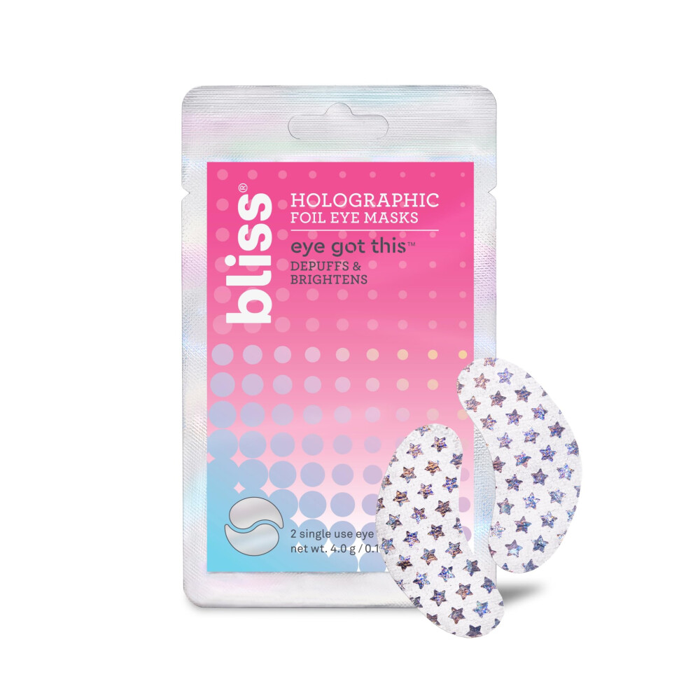 Bliss Dark Eye Got This Holographic Foil Eye Masks - 5 Pack - Refreshing And Awakening Eyes - Reduces Puffiness And Circles - Clean - Vegan & Cruelty-Free