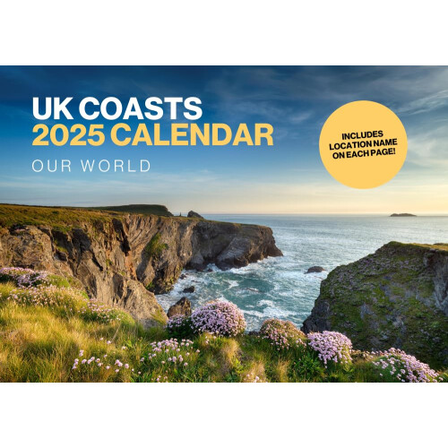 Coastal Calendar 2025 UK Coasts Large 12 Month 2025 Calendar Month to