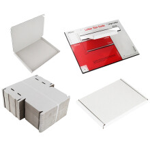 20 Pack White Cardboard Shipping Boxes C5 A5 PIP Large Letter Postal Mailing Box - Internal Size: 22.5cm x 16cm x 2cm