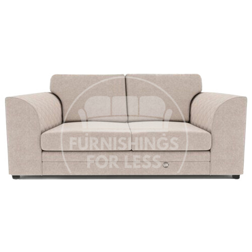 (Beige, 3 Seater) Quilted Chenille Fabric Fullback Corner Sofa Range