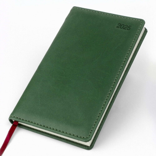 2025 Pocket Diary Week to View Green Brandhide (303) on OnBuy