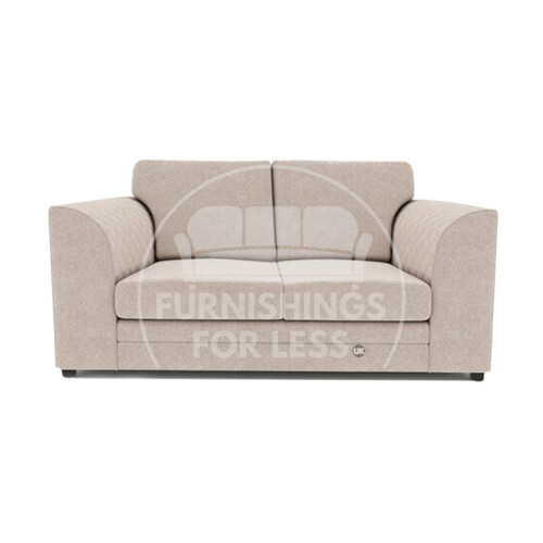 (Beige, 2 Seater) Quilted Chenille Fabric Fullback Corner Sofa Range