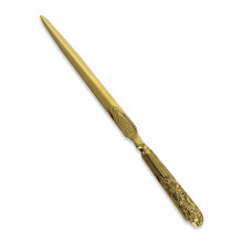 EMBOSSED BRASS PAPER KNIFE | LETTER OPENER | Desk accessory | Letter Knife | Paper knife letter opener | envelope opener | paper cutting knife |