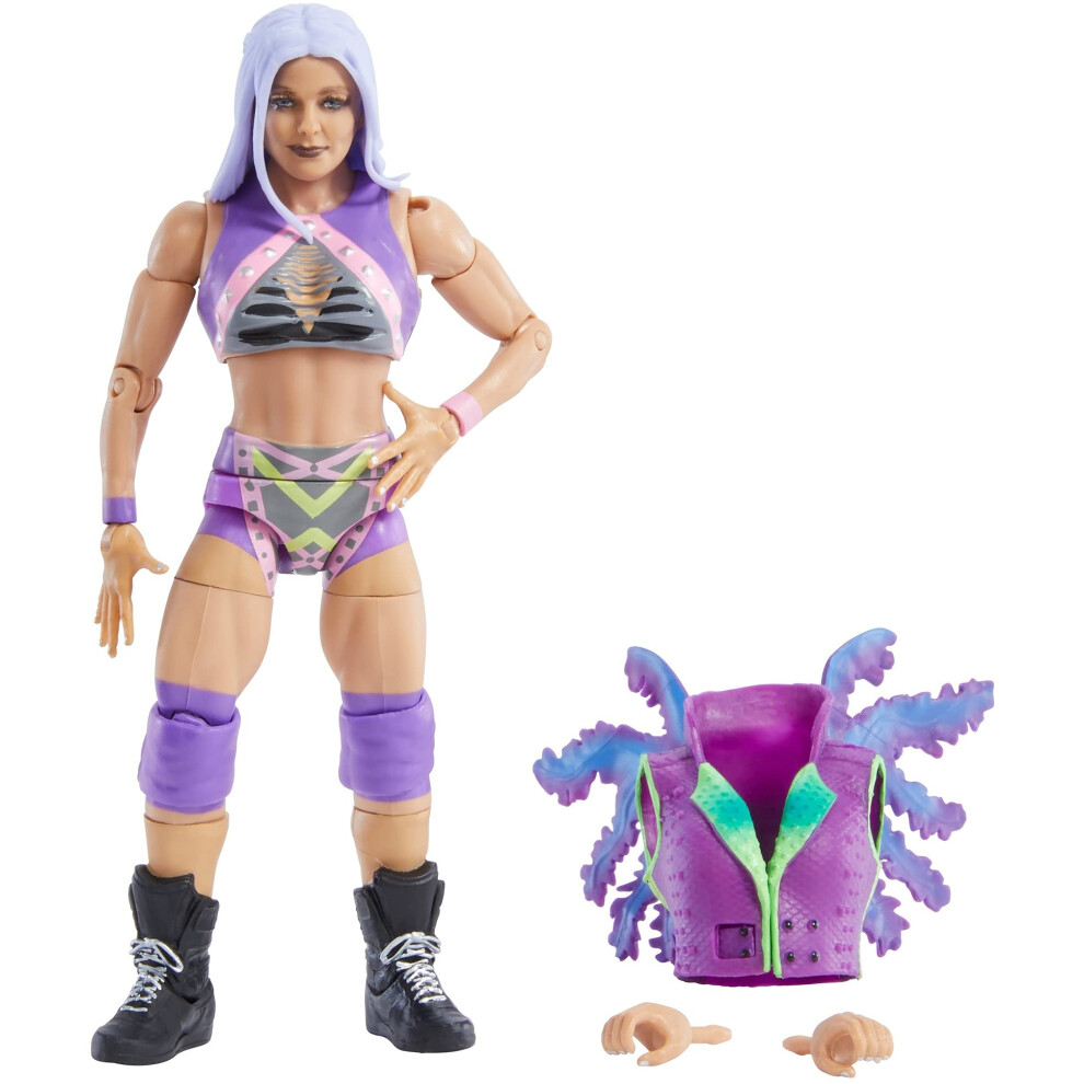 WWE Candice LeRae Elite Collection Action Figure, 6 Inch/15.24 cm Tall Figure Features Deluxe Articulation, True FX Detailing, Swappable Hands, and