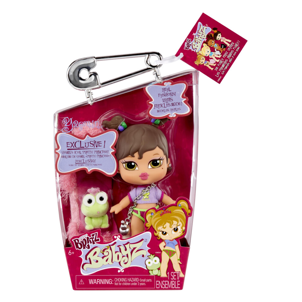 Babyz Collectible Fashion Doll - Yasmin - With Real Fashions and Pet - Kids Toy - Great for Ages 6 and Older, Berry