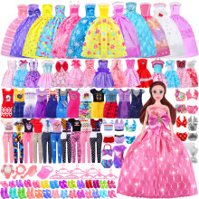 87 Pcs Doll Clothes Outfit for Babys,Doll Accessories Mini Dress Party Dress Bikini Set Tops Pants Shoes Hangers Hat Random Stlye for 11.5 Inch Girl